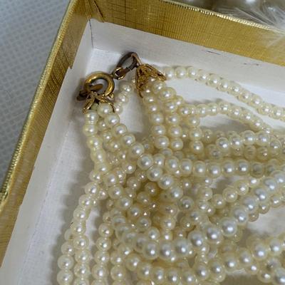 LOT 120J: Collection of “Pearl” Necklaces & More