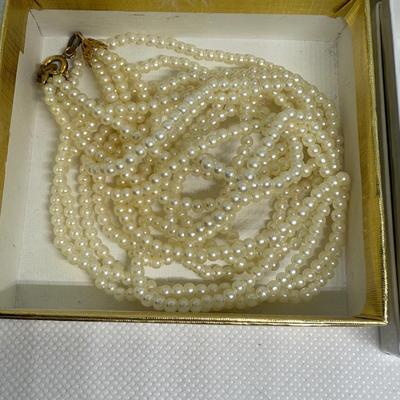 LOT 120J: Collection of “Pearl” Necklaces & More