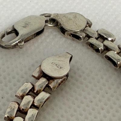 LOT 122J: Sterling Silver 925 Italy Chain & Bracelet Set (34.7g)