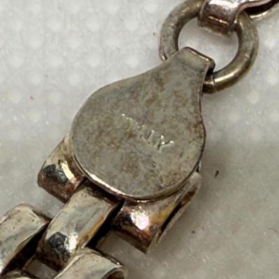 LOT 122J: Sterling Silver 925 Italy Chain & Bracelet Set (34.7g)