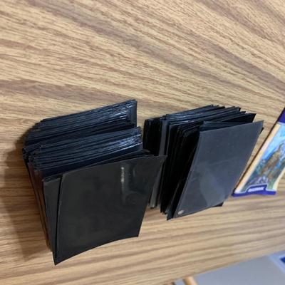 LOT 143 C: Magic The Gathering: 1993 - 1999 Protector Sleeves, Glass Tokens, Hard Cover Deck Case, & Artifact, Summons, & Land...