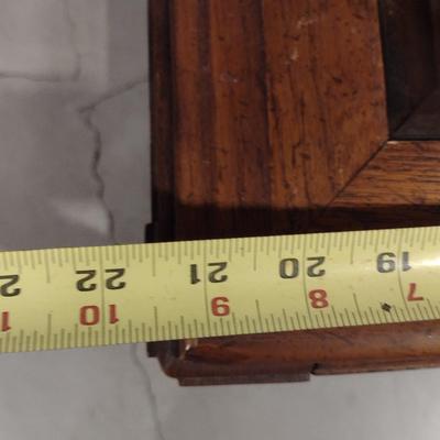 Pair of Wooden and Glass Top Side Tables