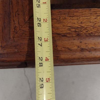 Pair of Wooden and Glass Top Side Tables