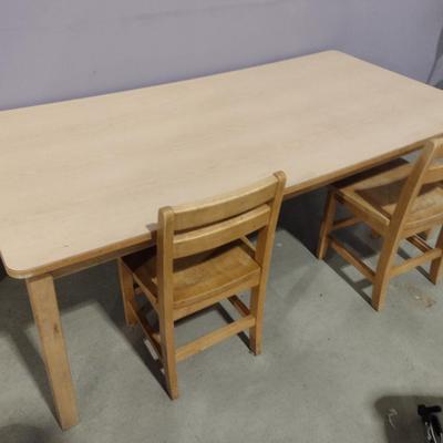 Children's Height Laminate Top Table with Two Chairs