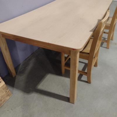 Children's Height Laminate Top Table with Two Chairs