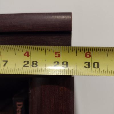 Wood Finish Bookcase with Adjustable Shelves- Approx 29 1/2" x 12" x 71" Tall (No Contents)