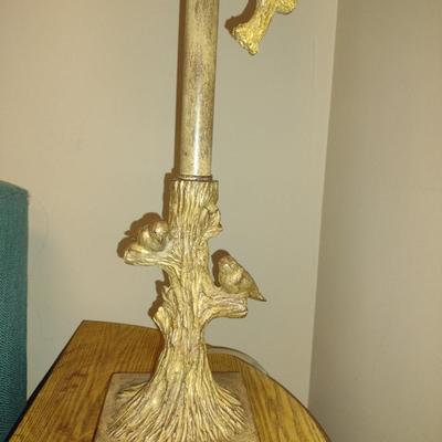 Bird and Branch Design Table Top Lamp with Shade- Approx 29" Tall