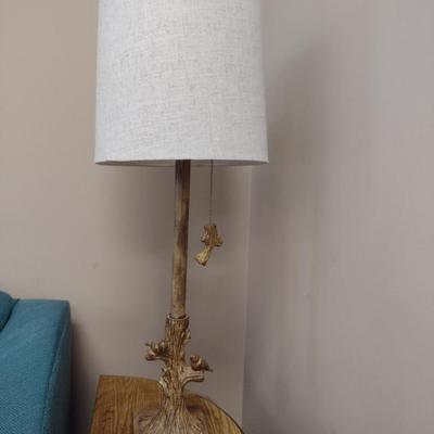 Bird and Branch Design Table Top Lamp with Shade- Approx 29" Tall