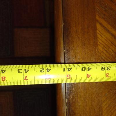 Wooden Coffee Table with Stretcher Shelf- Approx 24" x 41 1/2" x 18" Tall