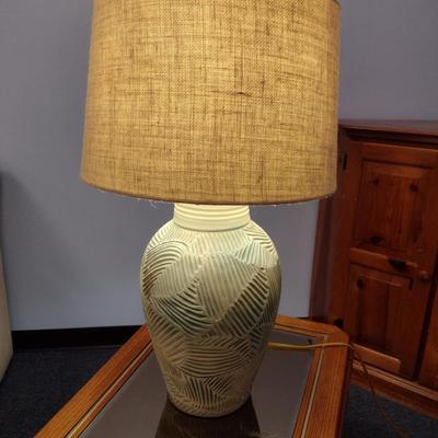Pair of Ceramic Table Top Lamps with Shades- Approx 29 1/2" Tall