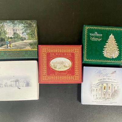 Lot of 5 White House Historical Association Christmas Ornaments