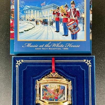 Lot 0f 5 White House Historical Association Christmas Ornaments