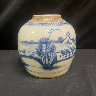 Pair Of Antique Chinese Porcelain Ginger Jars (2058L-MG)