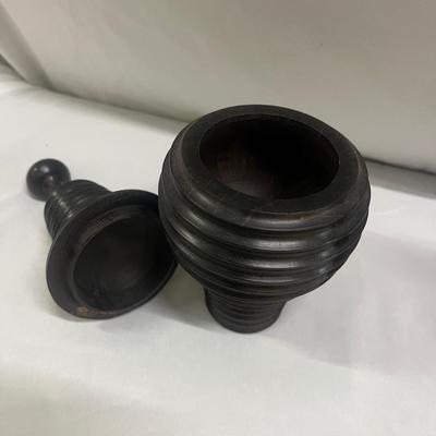 Five Turned Wooden Containers Made in Mozambique (2058R-MG)