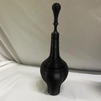 Five Turned Wooden Containers Made in Mozambique (2058R-MG)