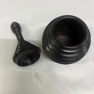 Five Turned Wooden Containers Made in Mozambique (2058R-MG)