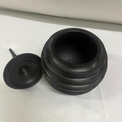 Five Turned Wooden Containers Made in Mozambique (2058R-MG)