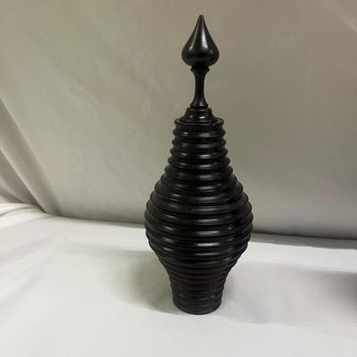 Five Turned Wooden Containers Made in Mozambique (2058R-MG)