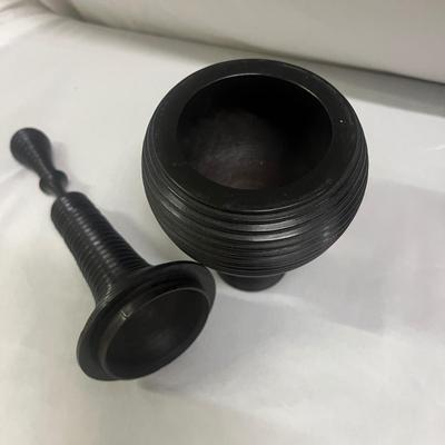 Five Turned Wooden Containers Made in Mozambique (2058R-MG)