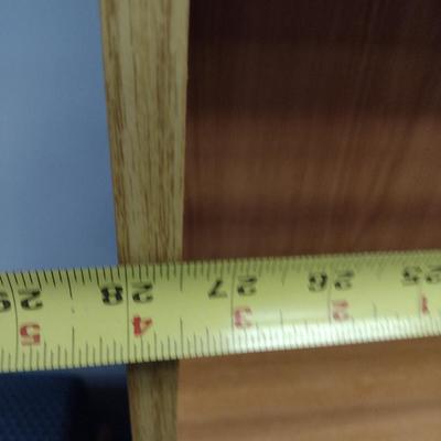 Wood Finish Bookcase with Adjustable Shelves- Approx 28" x 12" x 71 1/2" Tall