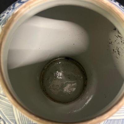 Blue and White Porcelain Ginger Jar w/ Lid (2058L-MG)