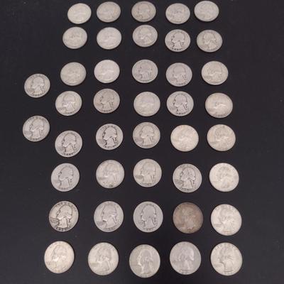 Group of Pre-1964 Silver Quarters- 42 Pieces (#94)