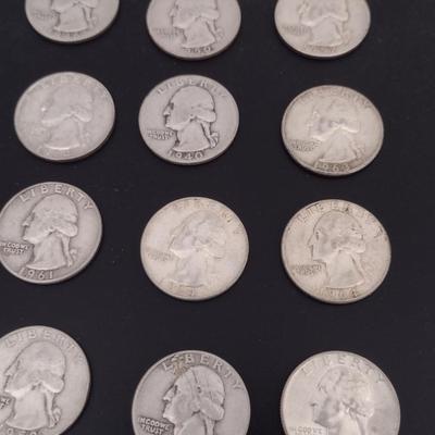 Group of Pre-1964 Silver Quarters- 42 Pieces (#94)