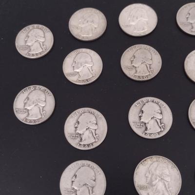 Group of Pre-1964 Silver Quarters- 42 Pieces (#94)