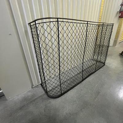 Brass Top Fireplace Screen, Brass Fireplace Tools and L.L. Bean Log Bag (2058R-MG)