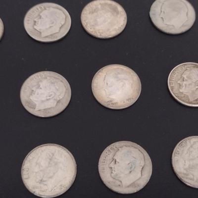 Group of Pre-1964 Silver Dimes- 44 Pieces (#95)