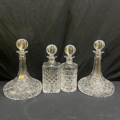 Imperial Crystal Decanters & Bottles With Stoppers (2058R-MG)