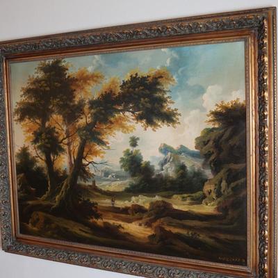 Large Original Oil Painting Signed by Melcher