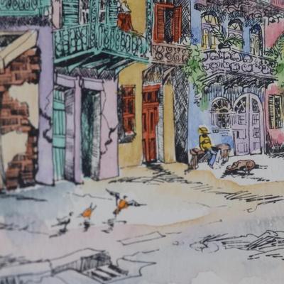 Signed & Framed "Lafitte's Blacksmith" 1972