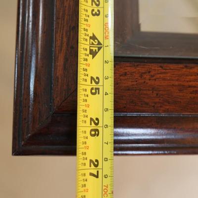 Wood & Beveled Glass Side Table