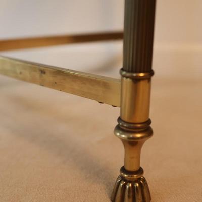 Wood & Beveled Glass Side Table
