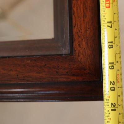Wood & Beveled Glass Side Table