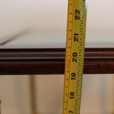 Wood & Beveled Glass Side Table