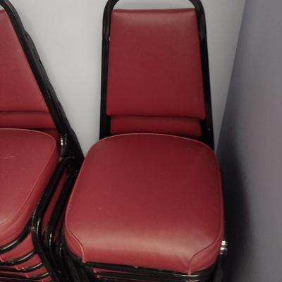 Stackable Metal Frame Chairs- 14 Pieces