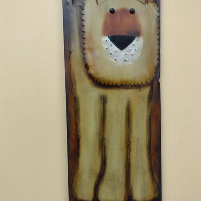 Metal Wall Art- Giraffe, Lion, and Zebra- Approx 11 1/2" x 28 1/2"