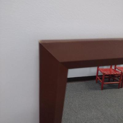 Wood Framed Wall Mirror- Approx 39 1/2" x 41 1/2"