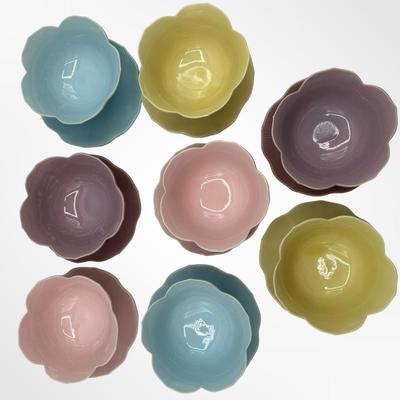Lillian Venon Lotus Bowls and Saucers