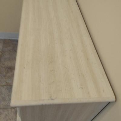 Wood Finish Six Drawer Dresser- Approx 51 1/2" x 17" x 30 1/2" Tall