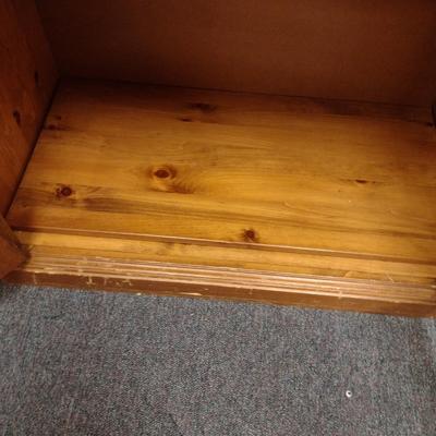 Wood Finish Book/Storage Case with Adjustable Shelves- Approx 36" x 18" x 78" Tall