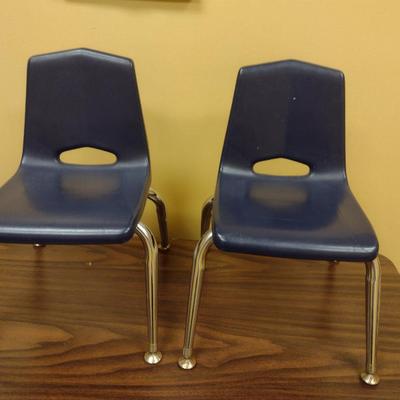 Pair of Metal Frame Children's Chairs
