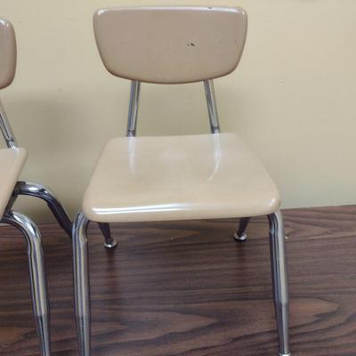 Pair of Vintage Virco Metal Frame Children's Chairs