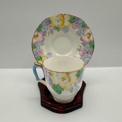 Staffordshire English Fine Bone China Cup and Saucer