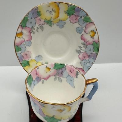 Staffordshire English Fine Bone China Cup and Saucer