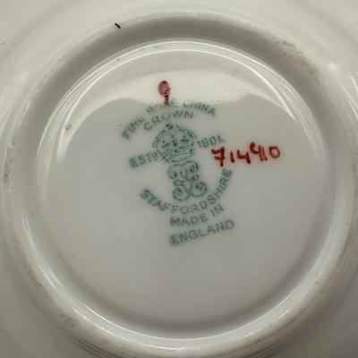 Staffordshire English Fine Bone China Cup and Saucer