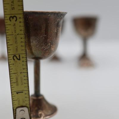 Sterling Silver Set of (7) Mexican Shot Glasses