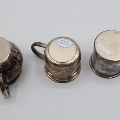 Six Sterling Silver Small Cups